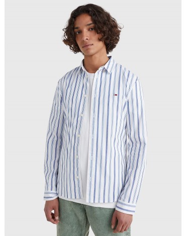 Tommy Jeans Camisa TJM Super Skinny Stripe Shirt