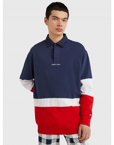 Tommy Jeans TJM Soft Colorblock Rugby Polo
