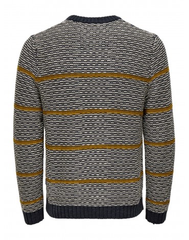 Only&Sons Jersey Onseamon Reg 3 Check Crew Knit