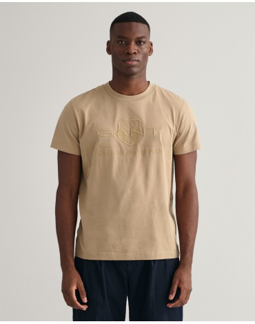 Gant Camiseta Regular Tonal Shield C-Neck SS T-Shirt