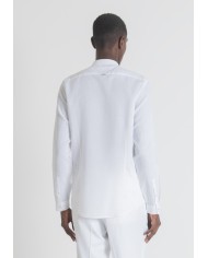 Antony Morato Camisa Slim de mezcla de lino cuello mao