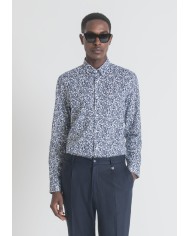 Antony Morato Camisa Slim Fit de Algodón «SOFT-TOUCH» con microestampado floral integral