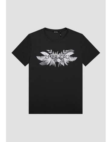 Antony Morato Camiseta Regular Fit de puro algodó con logotipo y estampado frontal