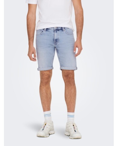 Only&Sons Pantalón vaquero corto Onsply Light Blue 5189 Shorts NOOS  22025189
