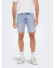 Only&Sons Pantalón vaquero corto Onsply Light Blue 5189 Shorts NOOS  22025189