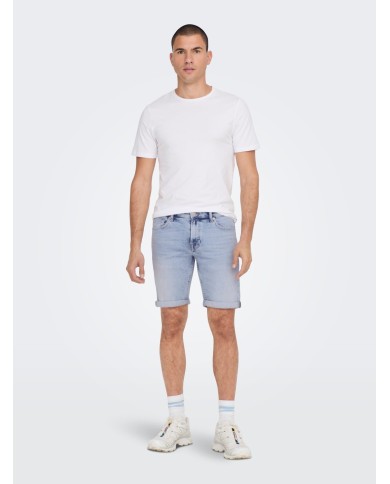 Only&Sons Pantalón vaquero corto Onsply Light Blue 5189 Shorts NOOS  22025189