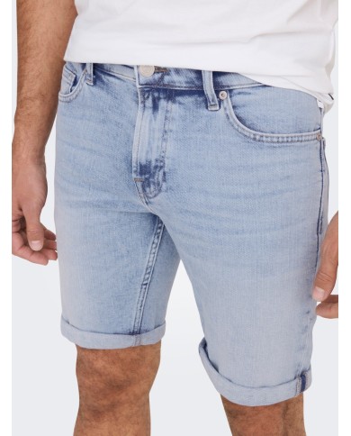 Only&Sons Pantalón vaquero corto Onsply Light Blue 5189 Shorts NOOS  22025189