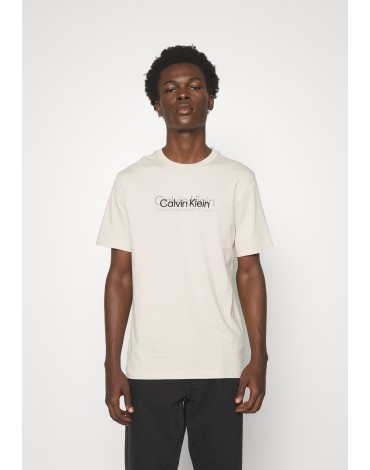 Calvin Klein Camiseta Double Flock Logo T-Shirt
