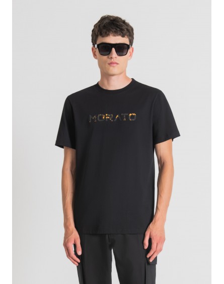 Antony Morato Camiseta Regular Fit puro algodón con logotipo engomado