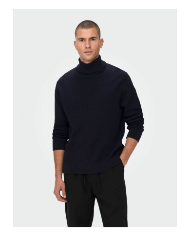 Only&Sons Jersey Onsphil Reg 12 Struc Roll Neck Hnit NOOS