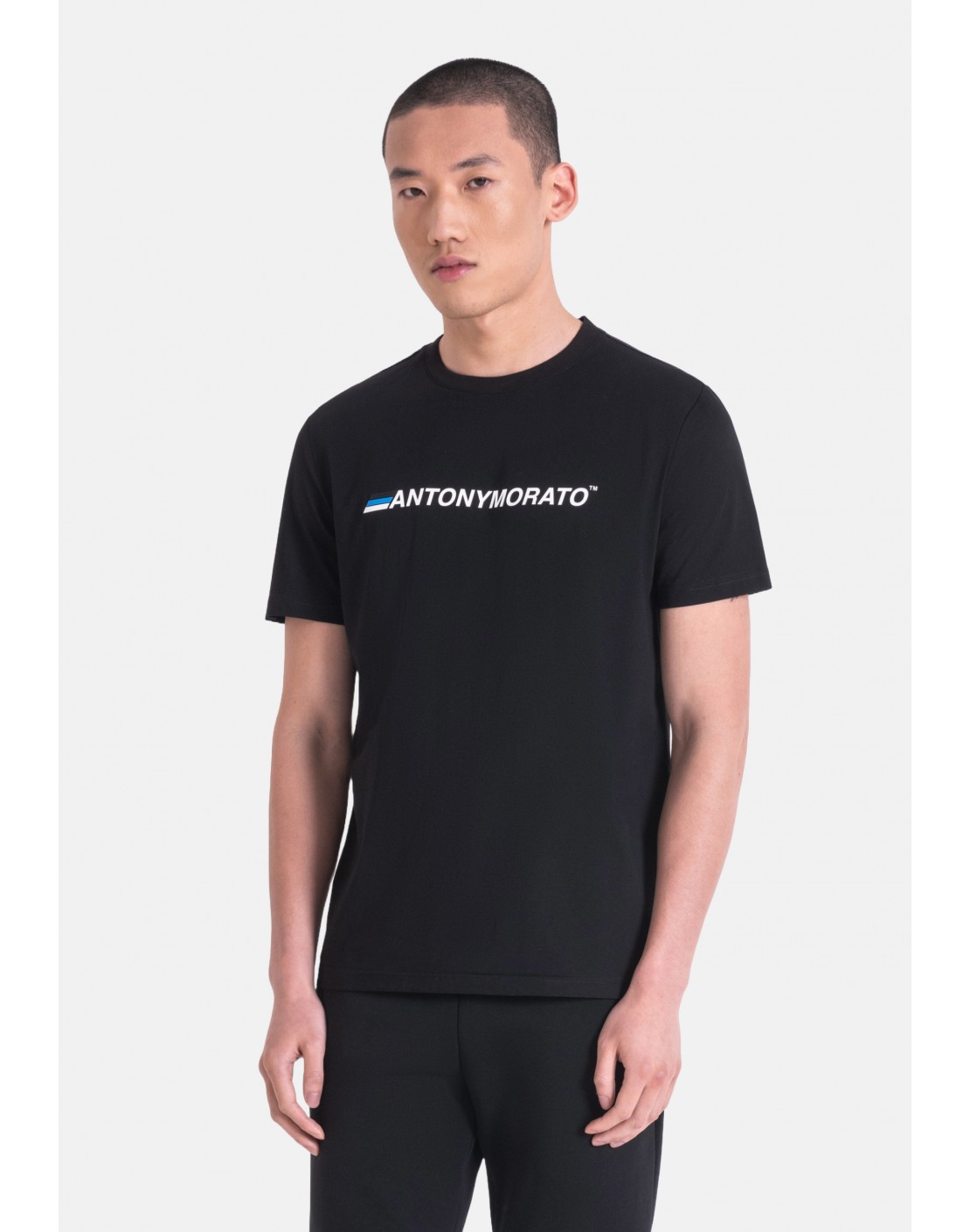 Antony Morato Camiseta Regular Fit de algodón con logotipo en el pecho