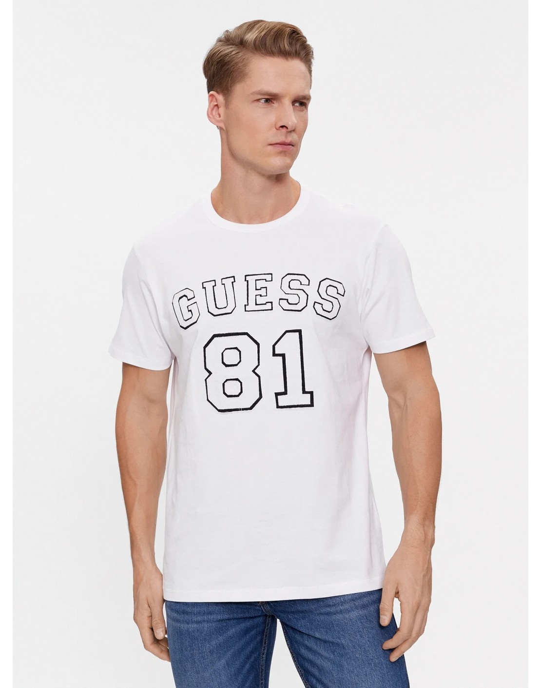 Guess Camiseta SS CN Guess 81 Patch Tee