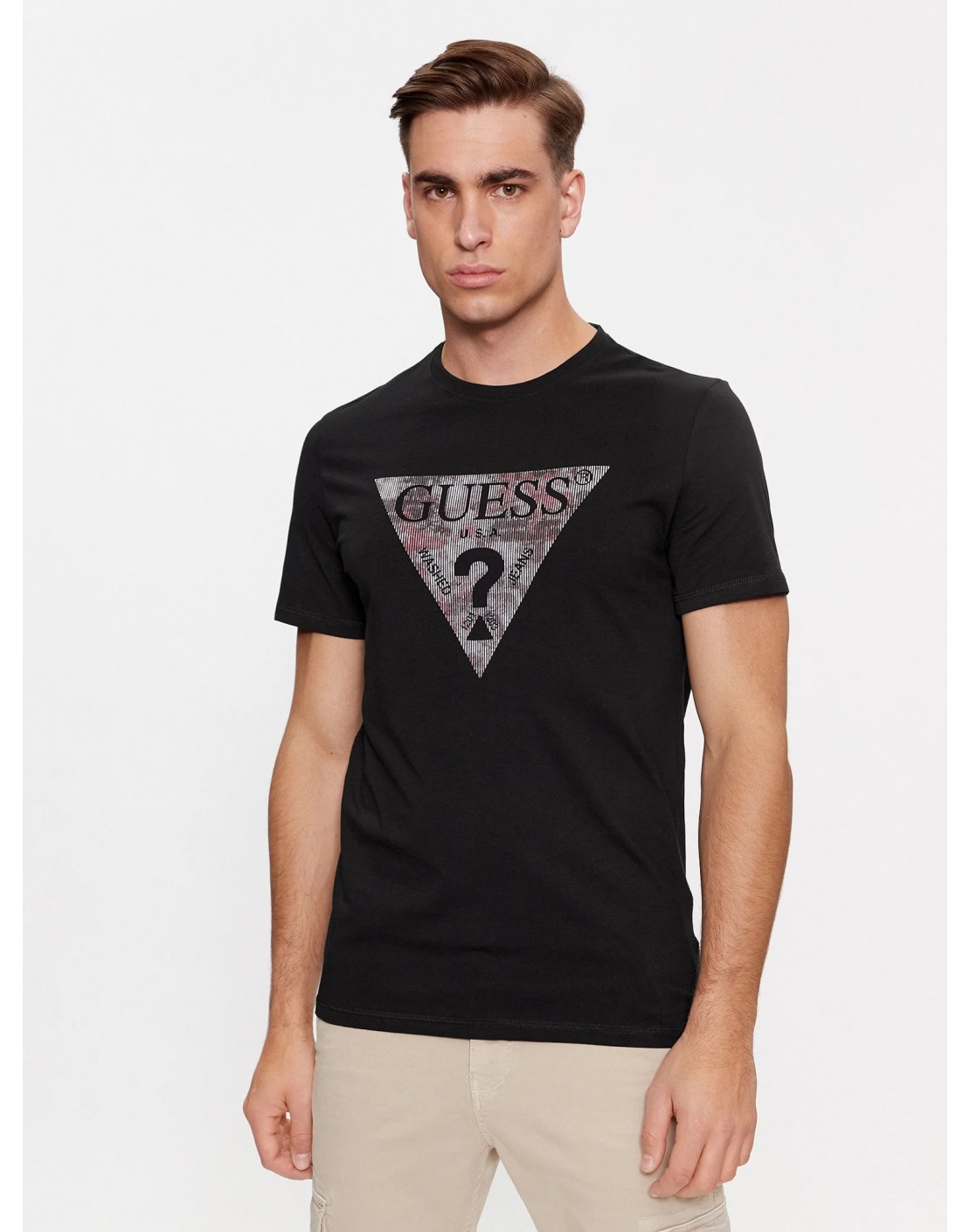 Guess Camiseta SS CN Triangle Gel Print Tee