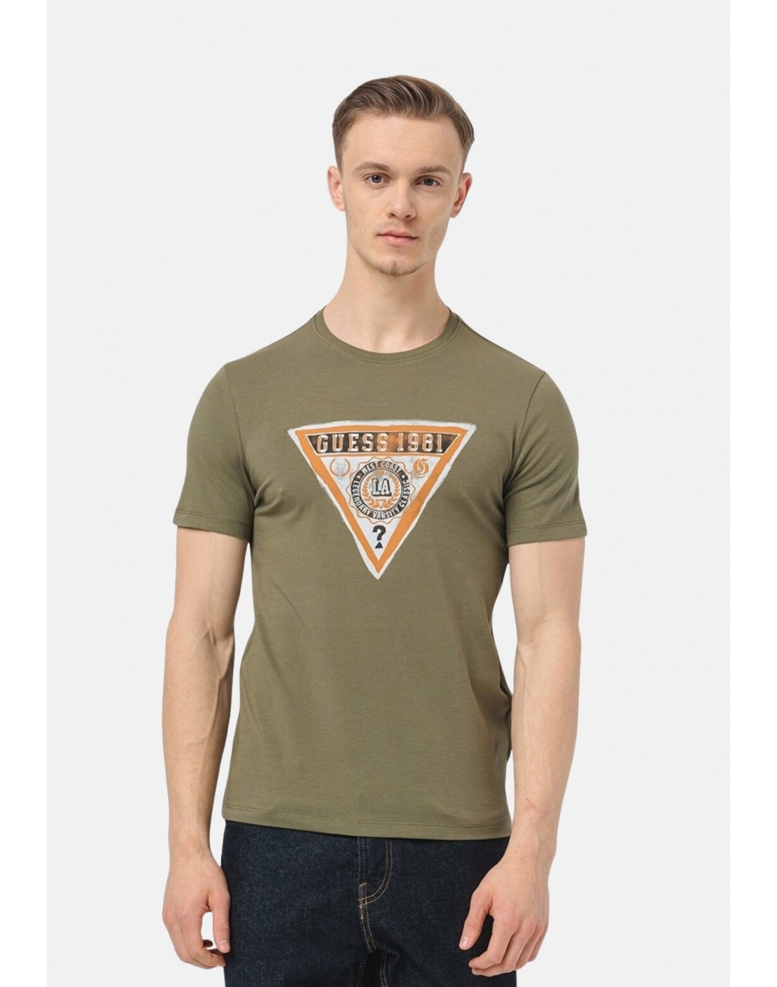 Guess Camiseta SS CN Triangle Print Tee