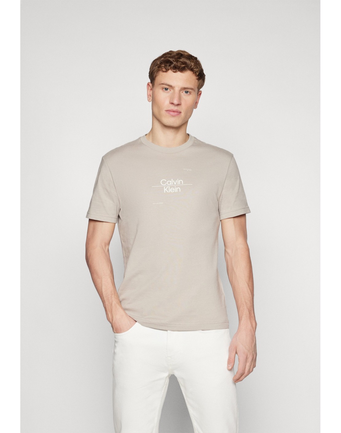 Calvin Klein Camiseta Optic Line Logo T-Shirt