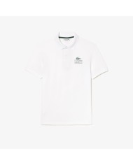 Lacoste Polo en piqué de elástico con estampado de la marca