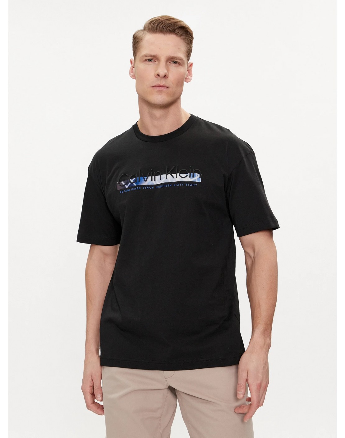 Calvin Klein Camiseta Raised Liner Logo T-Shirt