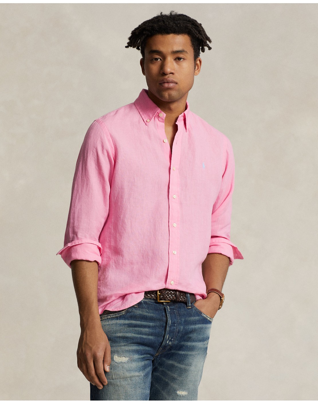 Ralph Lauren Camisa Custom Fit de lino