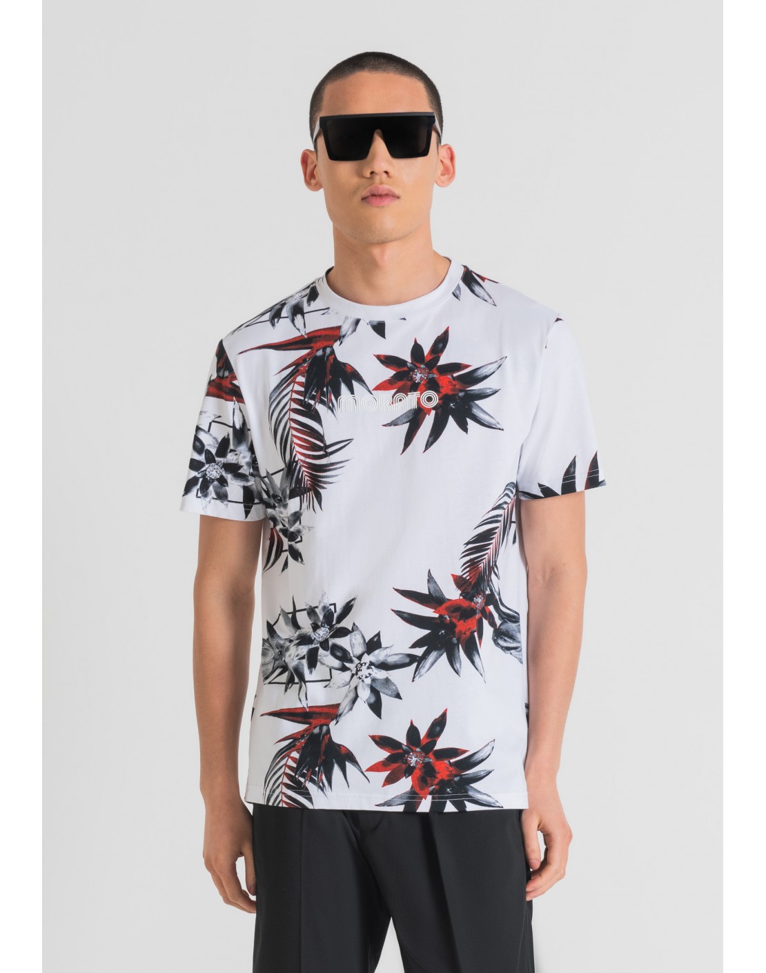 Antony Morato Camiseta Regular Fit de algodón con estampado floral