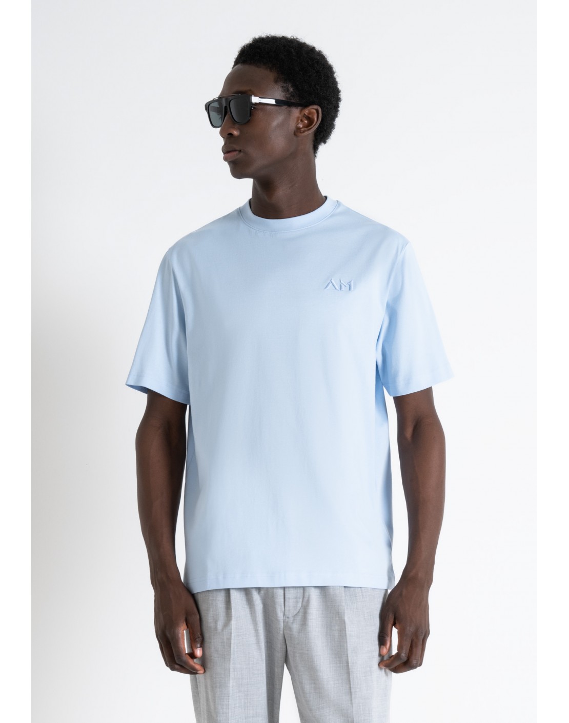 Antony Morato Camiseta de algodón Relaxed Fit con logo bordado