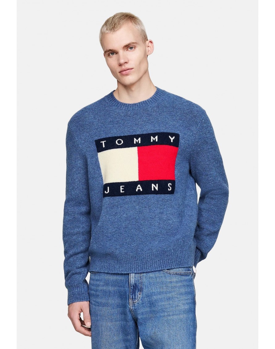 Tommy Jeans Jersey TJM Reg Melange Flag Sweater