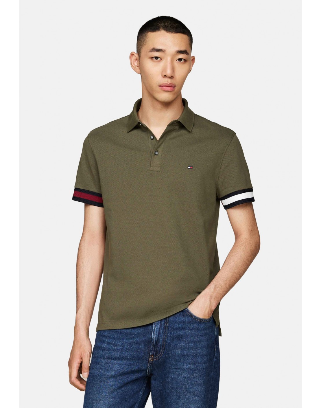 Tommy Hilfiger Polo Flag Cuff Slim Fit Polo