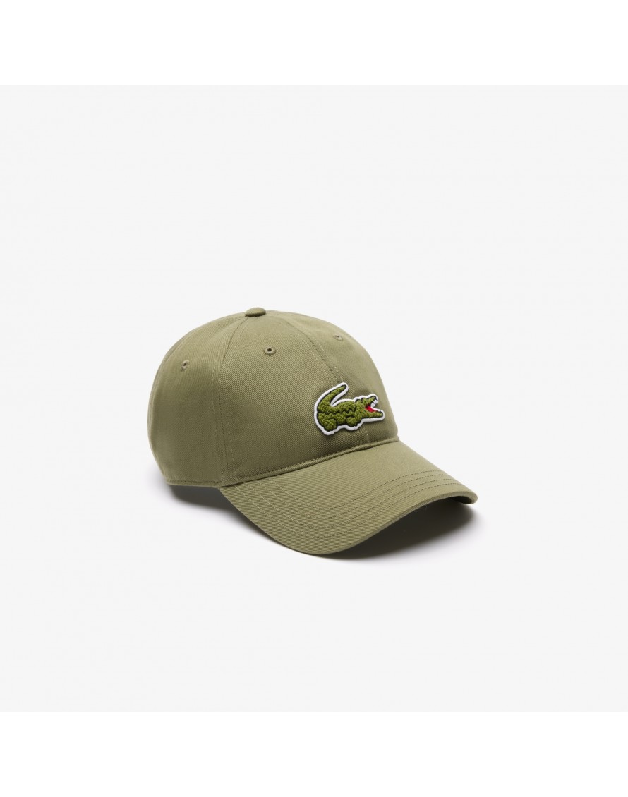 Lacoste Gorra de sarga con insignia de cocodrilo