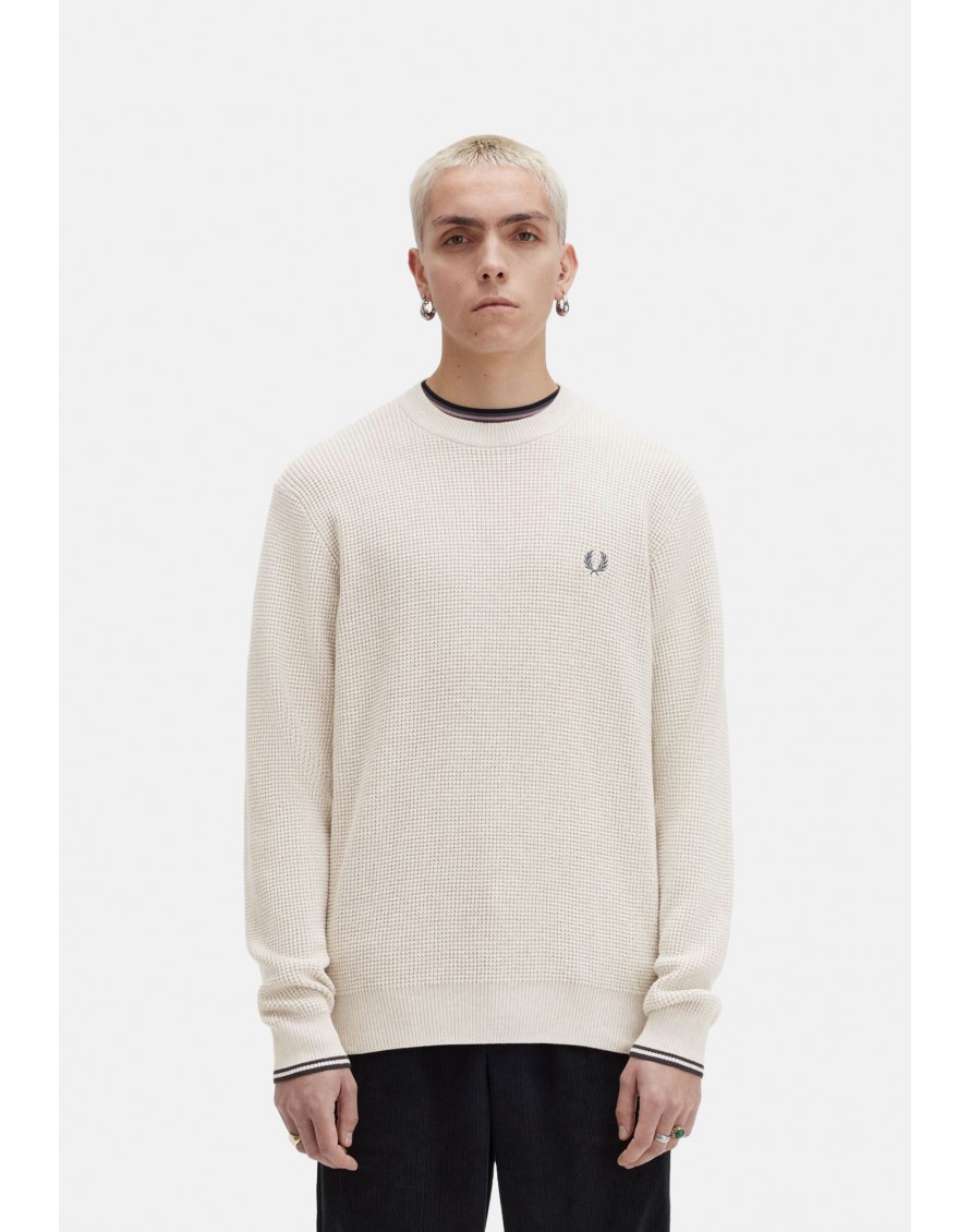 Fred Perry Jersey Waffle Stitch Jumper