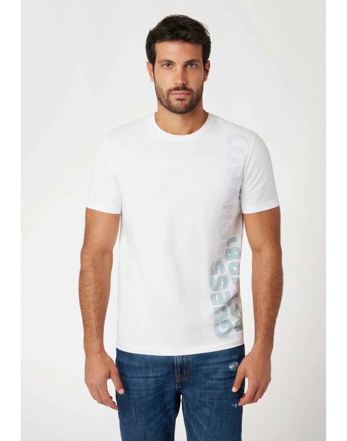 Guess Camiseta SS CN Guess Vertical Logo Tee