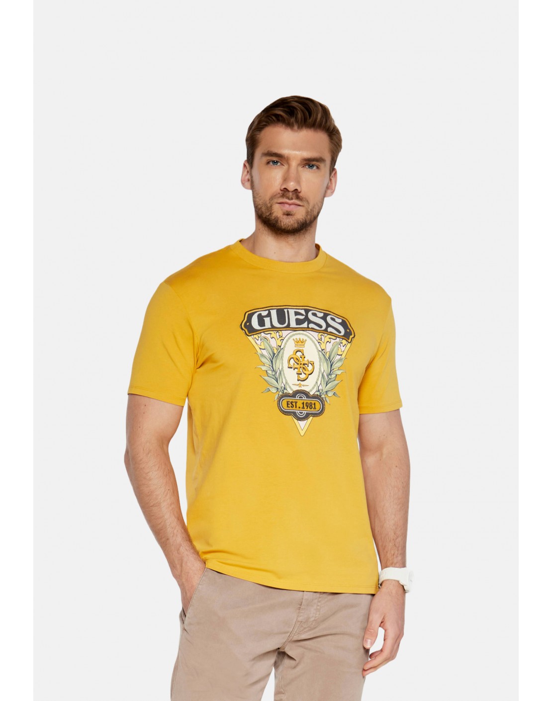 Guess Camiseta SS BSC Quatro G Crest Logo Tee