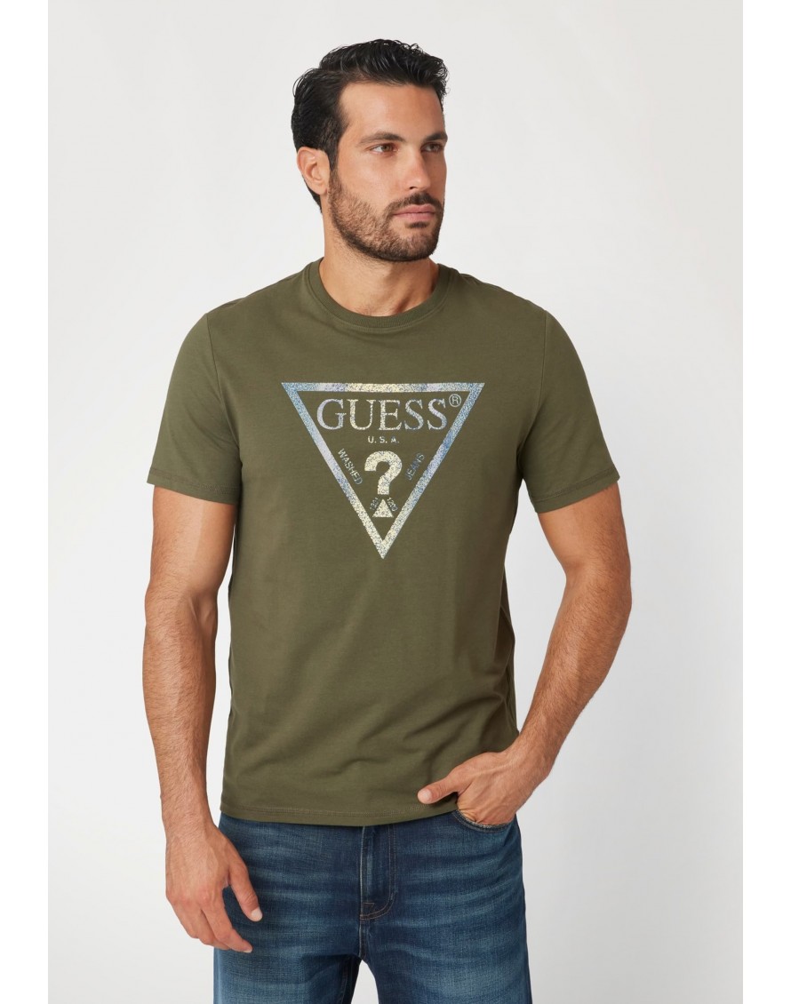 Guess Camiseta SS CN Multicolor Triangle Tee