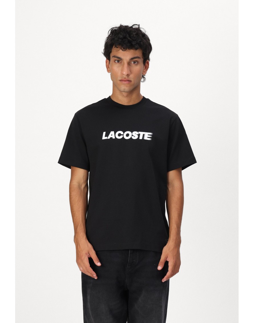 Lacoste Camiseta de algodón de corte clásico con logotipo