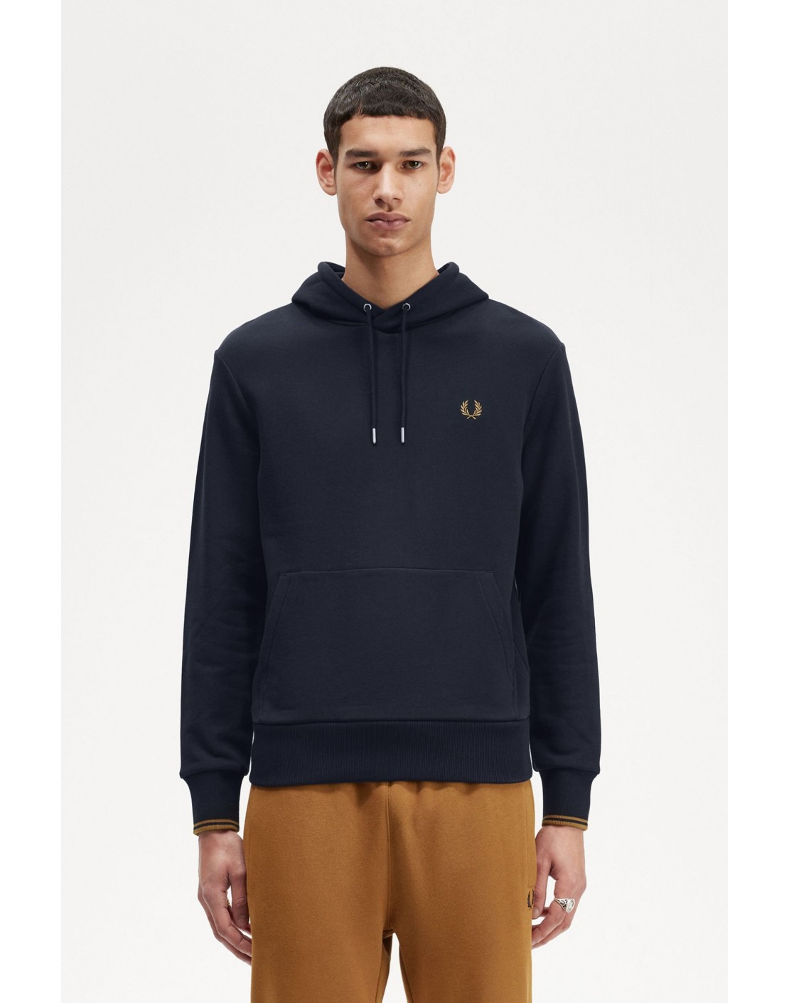 Fred Perry Sudadera con capucha y ribetes