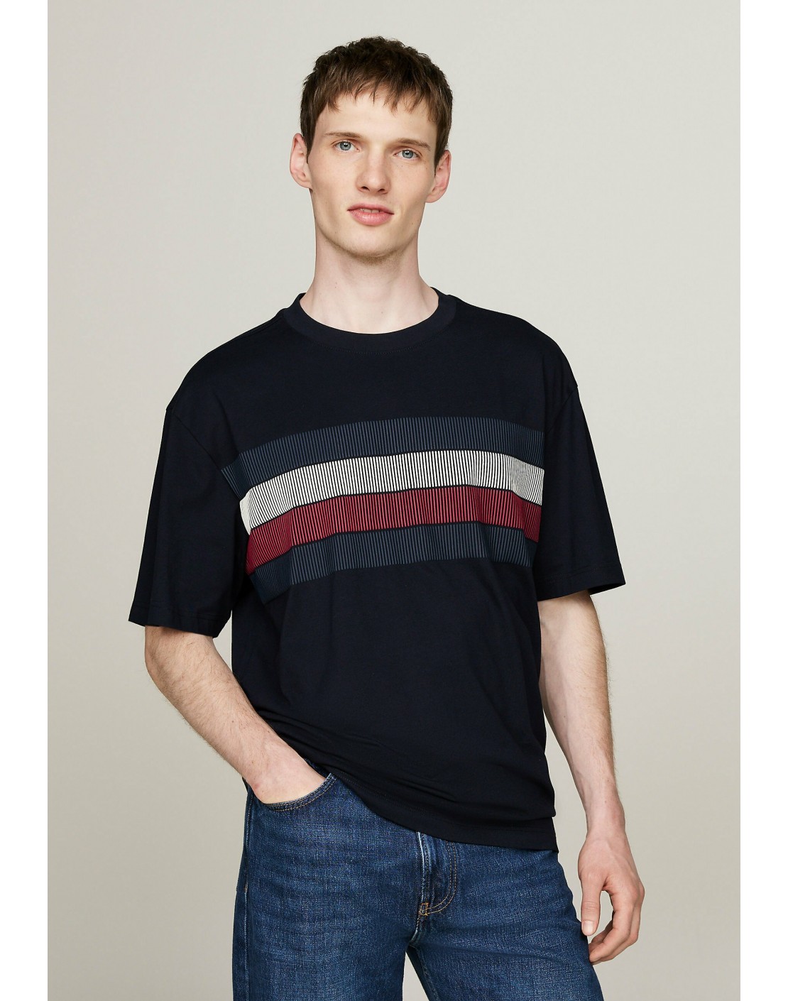 Tommy Hilfiger Camiseta Shadow Global Stripe Tee