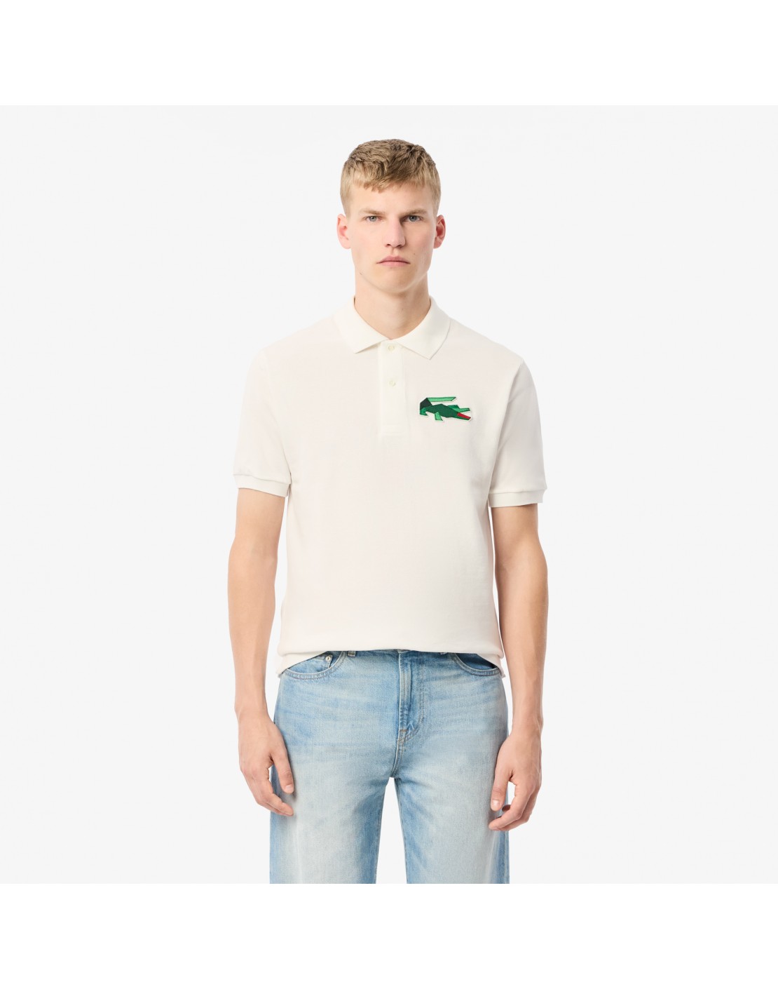 Lacoste Polo con Insignia de corte clásico