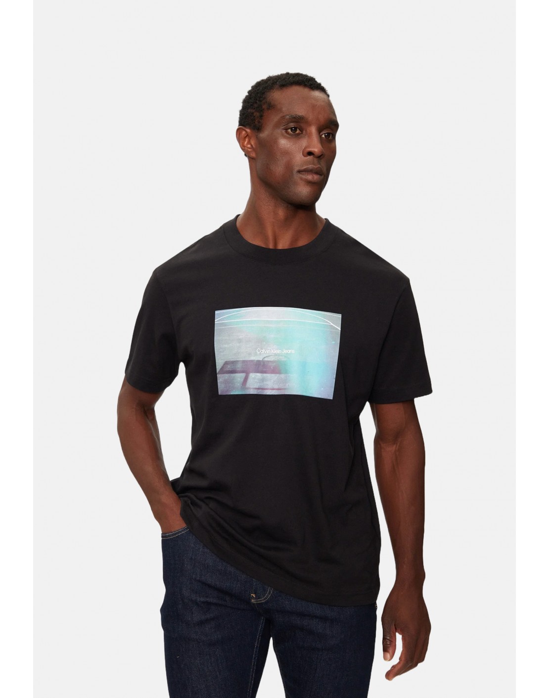 Calvin Klein Camiseta Basketball Court Graphic Tee