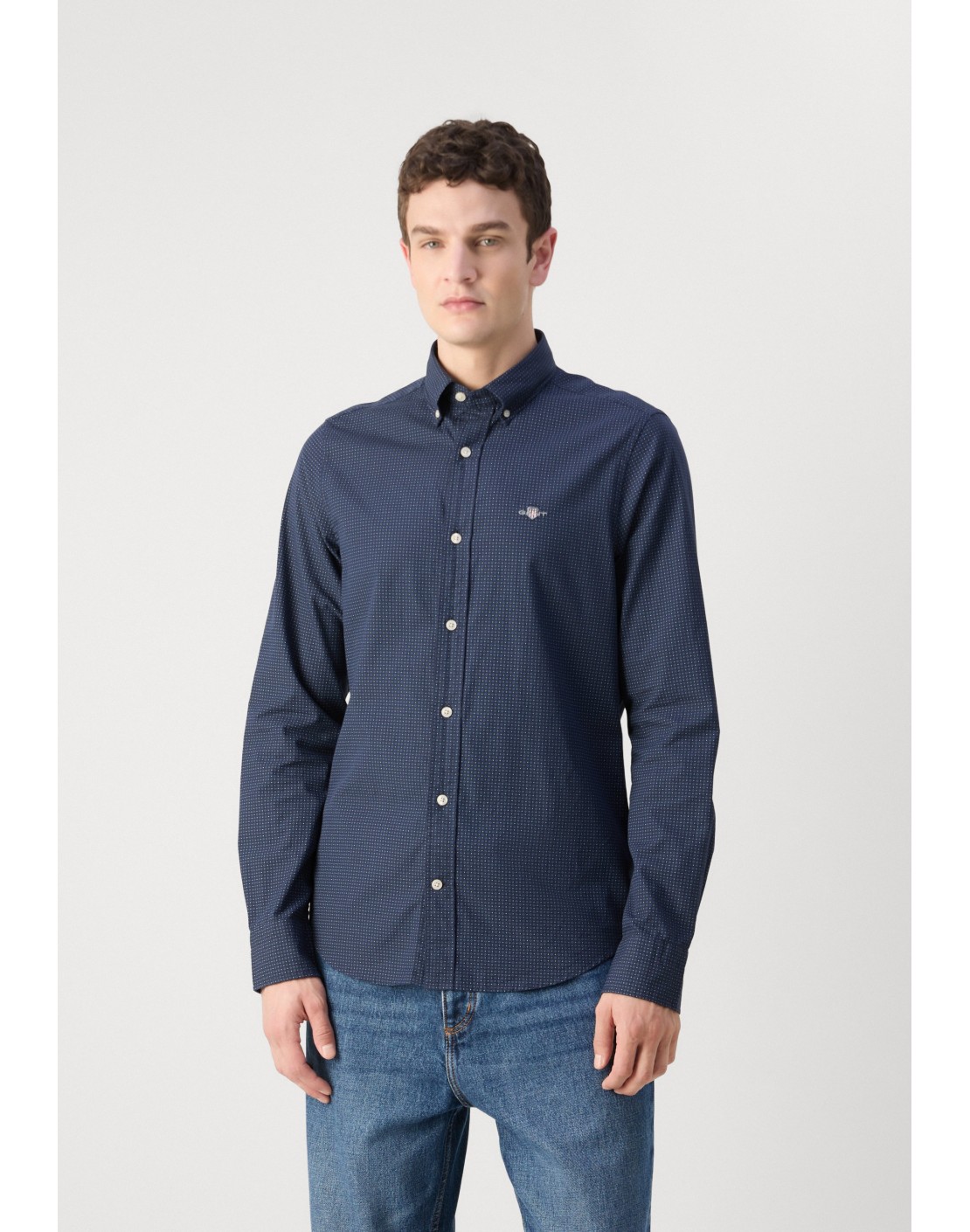 Gant Camisa Slim Micro Print Shirt