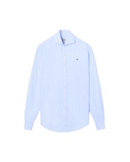 Silbon Camisa sport cutaway raya ancha Celeste