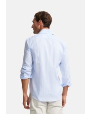 Silbon Camisa sport cutaway raya ancha Celeste