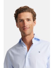 Silbon Camisa sport cutaway minicuadros Azul