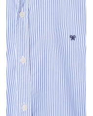 Silbon Camisa Sport Cutaway rayas azul marino