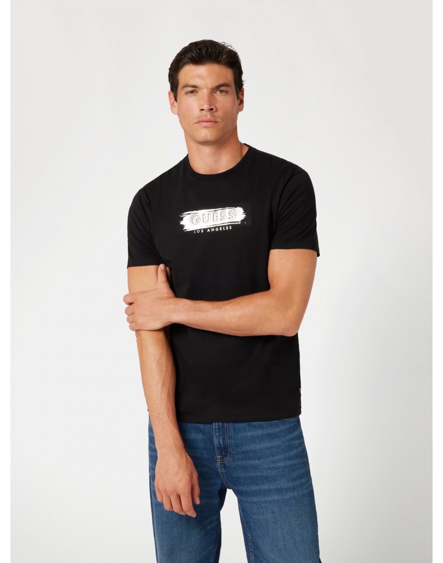 Guess Camiseta SS BSC Metallic Deboss Logo Tee