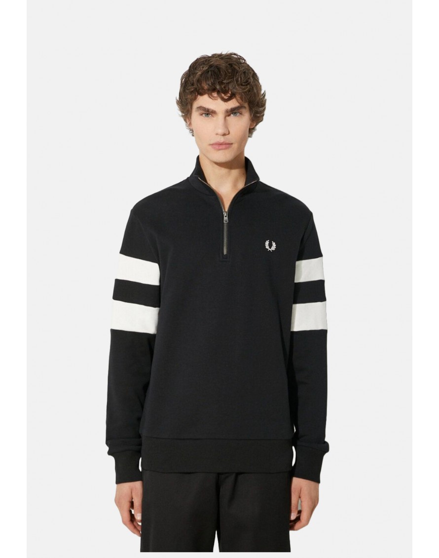 Fred Perry Sudadera Tipped Sleeve Half Zip Sweatshir