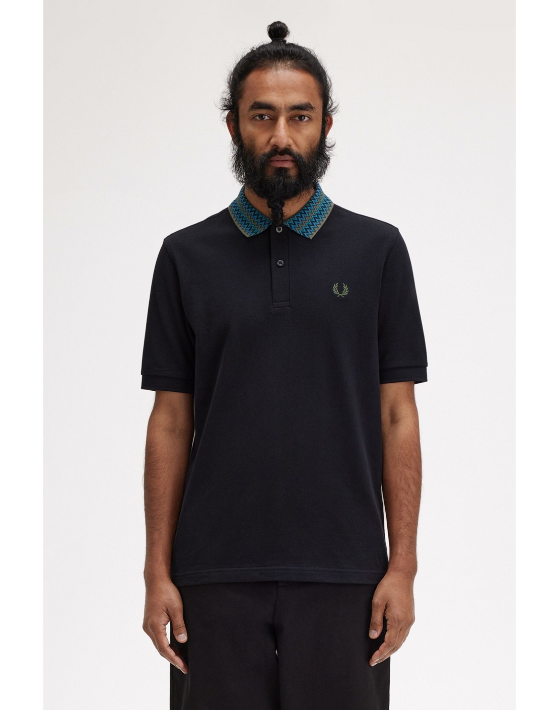 Fred Perry Polo Jacquard Collar Polo Shirt