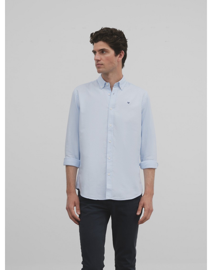 Silbon Camisa sport oxford celeste