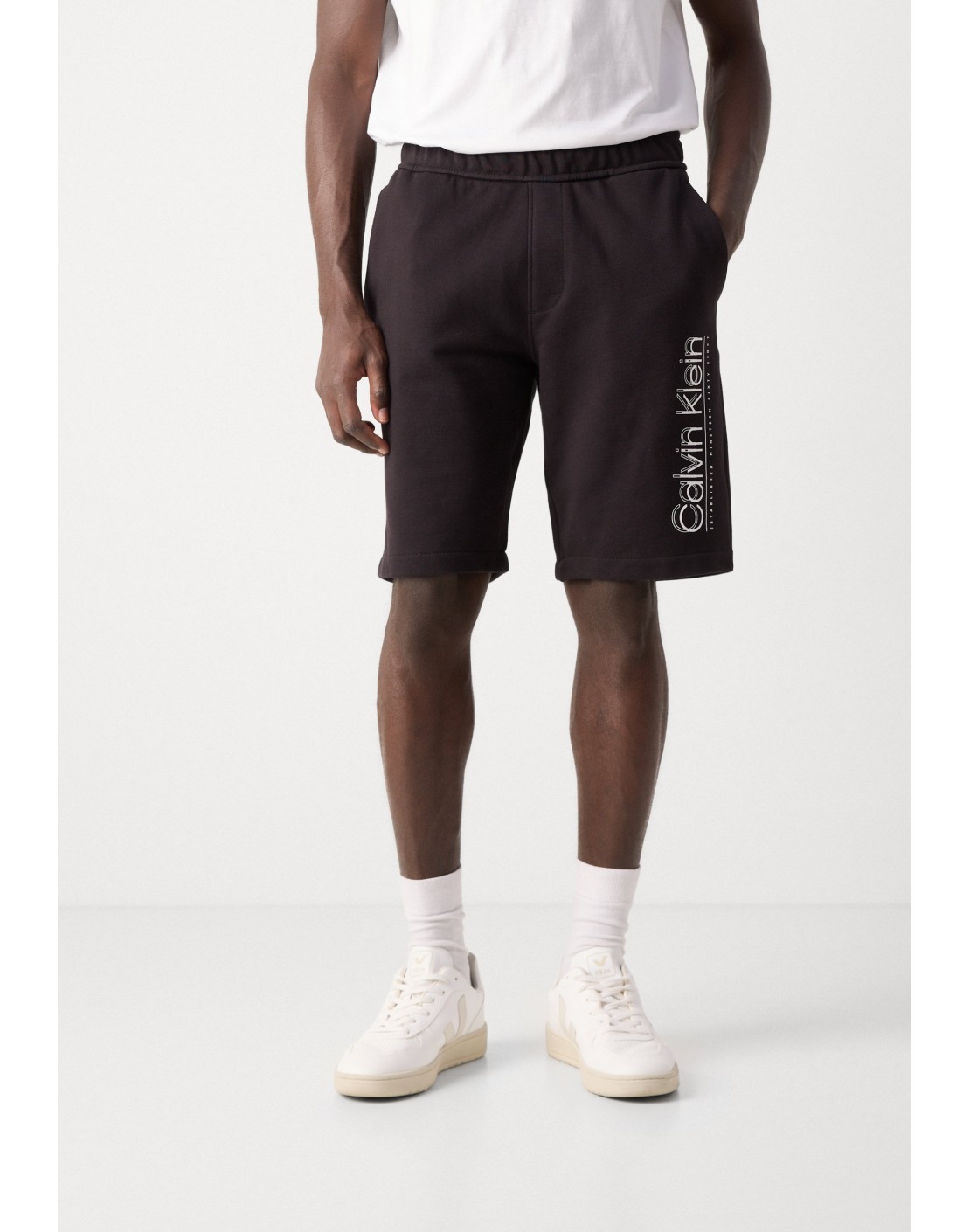 Calvin Klein Pantalón Chándal Corto CP-Double Logo Sweatpant