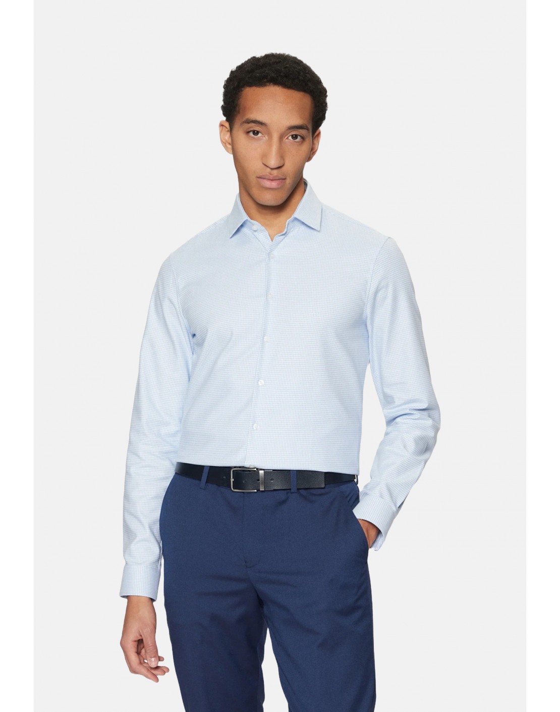 Calvin Klein Camisa Houndstooth Slim Shirt