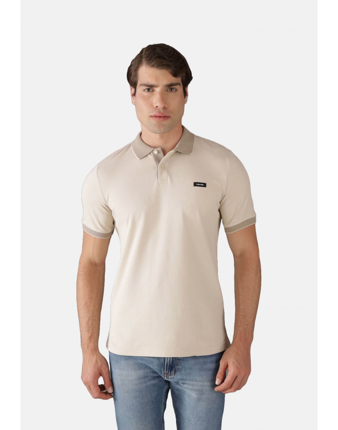 Calvin Klein Polo Stretch Pique Heather Polo