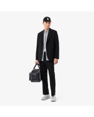 Lacoste Camisa de corte regular de algodón de rayas