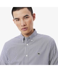 Lacoste Camisa de corte regular de algodón de rayas